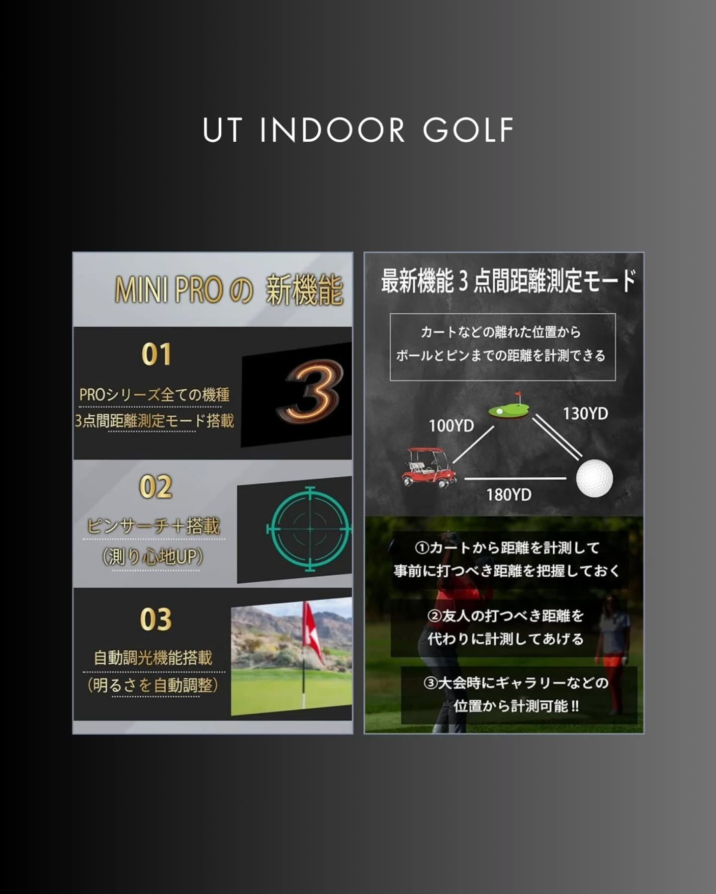 ラウンドで活躍する距離計も山ほど種類がありますが、注目した2